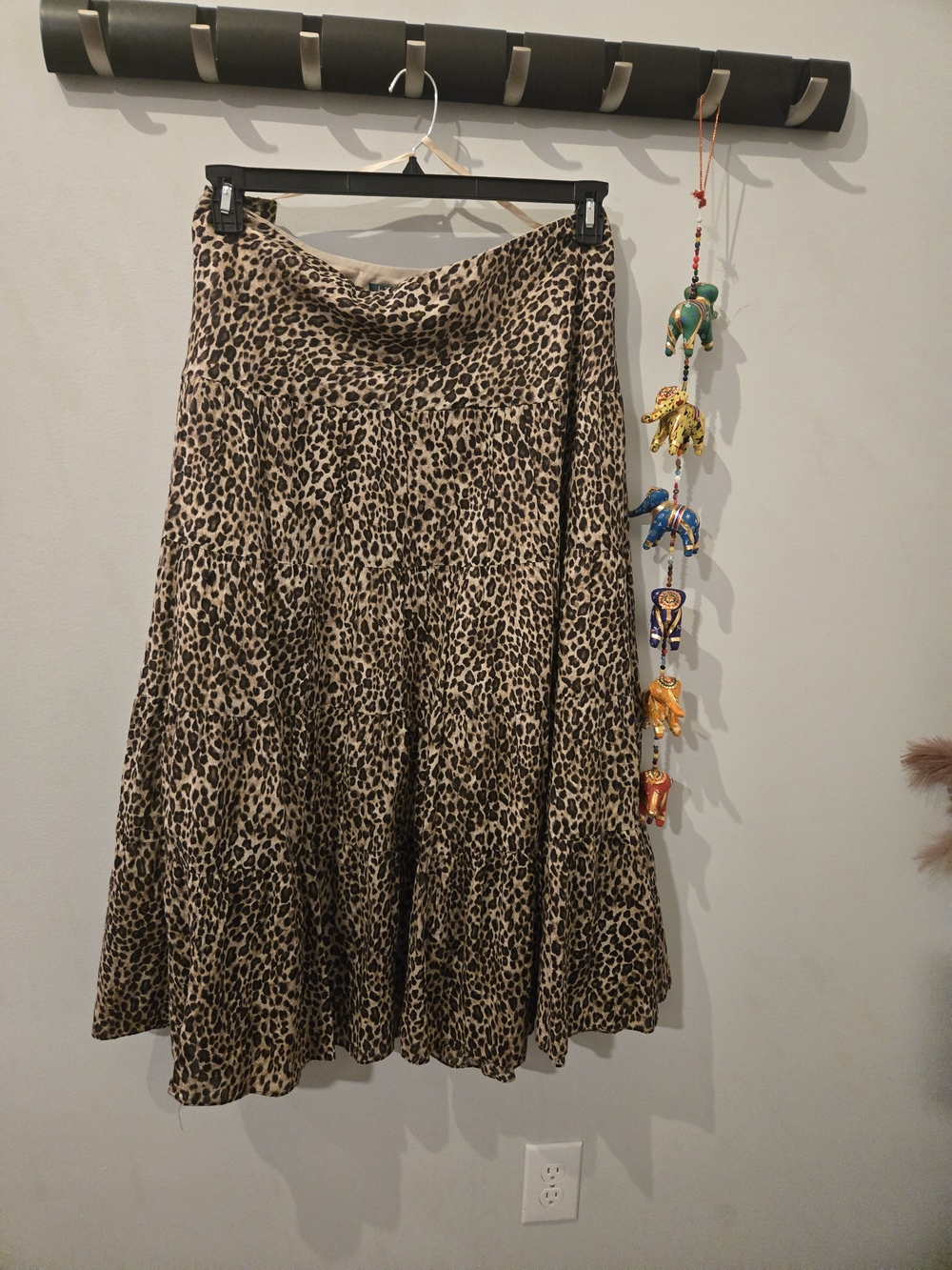 Lauren Ralph Lauren Leopard Print A-Line Maxi Skirt - Brown/Tan